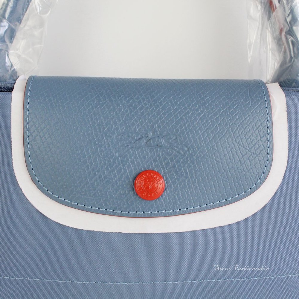 NWT LONGCHAMP Le Pliage Tote Bag, Blue/Mist - Picture 8 of 16